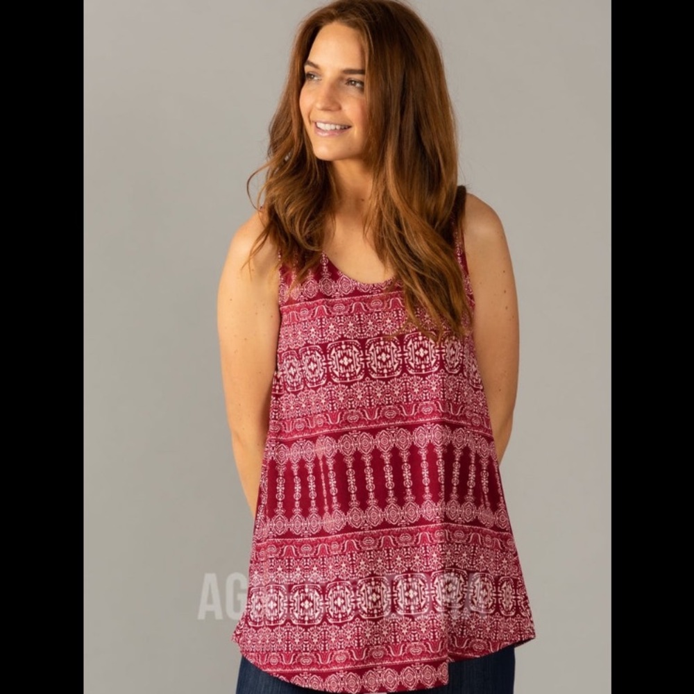 Agnes & Dora XL Brick Red Boho Essential Tank